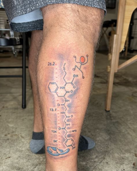 Runners High Tattoo, Runners Tattoo Ideas Running, High Tattoo, Runner Tattoo, Running Tattoo, Become A Runner, Lower Leg Tattoos, Map Tattoo, Map Tattoos