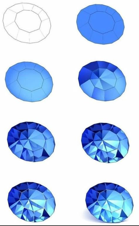 Digital Art Tutorial Beginner, Jewel Drawing, Gem Drawing, Crystal Drawing, Concept Art Tutorial, Digital Painting Techniques, Best Drawing, Digital Art Beginner, Drawing Drawing