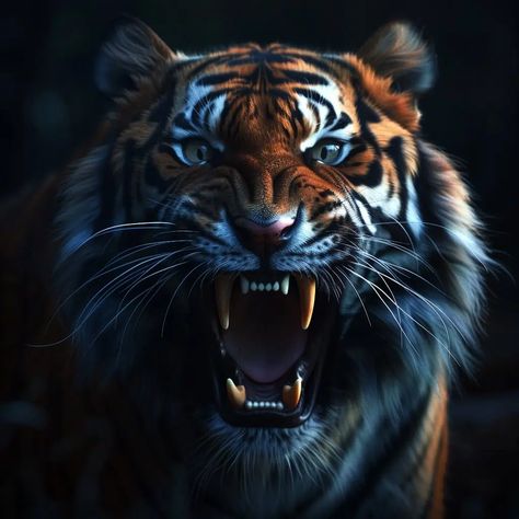 Why Do Tigers Roar? - Sarai Chinwag Tiger Roaring, Tiger Artwork, Black Lion, White Lion, Tiger Art, Marine Mammals, Clown Fish, Social Interaction, Amphibians