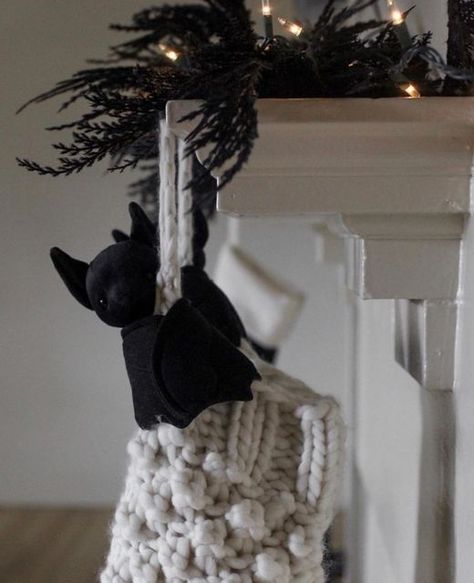 Gothic Homes 🖤 on Instagram: "I’m so obsessed with these baby bats, I can’t cope 😍🖤 @charmedcollective 🦇" Bat Tree Topper, Cozy Christmas Party, Halloween Alternatives, Gothic Homes, Spooky Christmas, Instagram Editor, Baby Bats, Dark Christmas, Holiday Wishlist