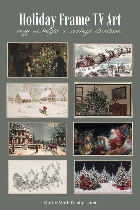 Vintage Christmas Landscape, Best Samsung Frame Tv Art, Samsung Frame Tv Christmas Art, Free Frame Tv Art Christmas, Samsung Tv Art, Samsung Frame Tv Art Free, Christmas Framed Art, Frame Tv Christmas Art, Christmas Frame Tv Art