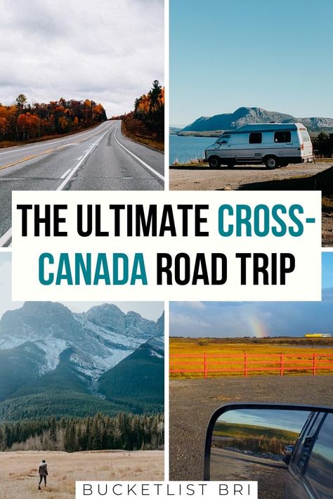 Drive Across Canada Road Trips, Driving Across Canada, Across Canada Road Trip, Canada Road Trip Ideas, Road Trip Across Canada, Canada Camper Roadtrip, Travel Canada Road Trips, Cross Canada Road Trip, Road Trip Canada