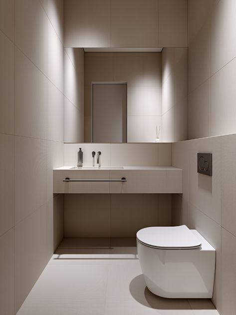 Small Ensuite Bathroom, Minimalist Powder Room, Boutique Bathroom, Small Ensuite, Restroom Design, Designer Bathroom, John Pawson, Ensuite Bathroom, Toilet Design