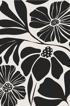 Black Flowers Painting, Flower Market Wallpaper, Floral Poster Design, Market Wallpaper, Floral Pattern Print, Prints And Patterns, Lino Art, Print Design Art, Illustrations Art