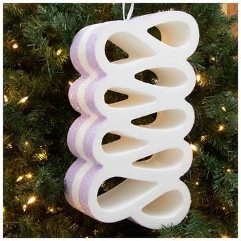 Dimensions: 16" x 8.88" Material: Foam Color: Purple & White Pattern: Stripes Quantity: 1 Can't have a holiday without sweets! Pastel Ribbon Candy Ornament is the perfect addition to your candy-themed Christmas tree. This large foam ornament is shaped like a piece of ribbon candy with white and pastel-colored stripes. The entire piece is covered in shimmering glitter that is sure to catch your eye. Hang this on your tree for a fun statement! Pastel Candy Christmas Tree, Pastel Candy Christmas, Candy Christmas Tree, Ribbon Candy, Candy Ornaments, Tree Themes, Pastel Candy, Themed Christmas, Candy Christmas