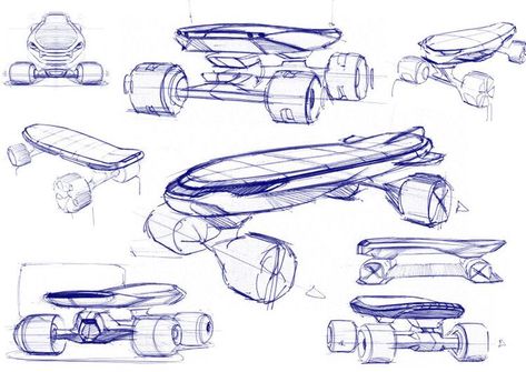 Skateboard Decor, Perspective Sketch, Industrial Design Product, Sketch Poses, Object Drawing, Industrial Design Sketch, Skateboard Design, Architecture Drawing Art, Electric Skateboard