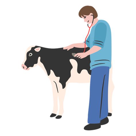 Vet with Cow PNG Design Vet Illustration, Farm Vet, Cow Illustration, Vet Medicine, Cow Png, Vector Shapes, Shirt Maker, Vector Illustrations, Design Ad