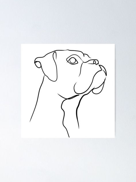 Tattoo Perro, Boxer Dog Tattoo, Boxer Tattoo, Harry Tattoos, Dog Line Drawing, Boxer Dogs Art, Dog Memorial Tattoos, Dog Line Art, Silhouette Tattoos