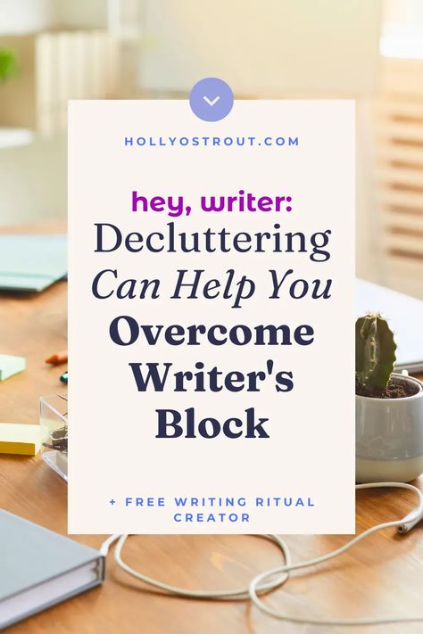 The typical writer's desk is a warzone. 

Fun fact: Decluttering reduces mental strain that causes beat writer's block. 

Here's how to use some minimalism tenets to overcome writer's block. 

#writersblock #writingdesk #writerselfcare #creativeblock Writers Office, Writer's Desk, Writer's Office, Writing Block, Writers Desk, Life Changing Books, Fiction Writer, Creative Block, Published Author