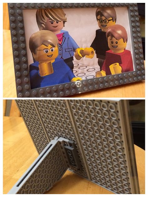 Lego Picture Frame Diy, Lego Picture Frame, Imagination World, Lego 3d, Lego Structures, 3d Picture Frame, Lego Frame, Lego Crafts, Math Pictures