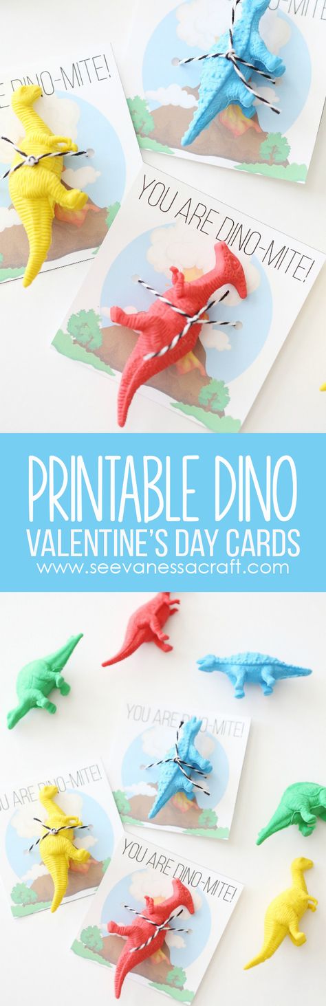 Printable Dinosaur Valentines Day Cards for Kids #valentinesday #valentine #printable #kidcraft #dinosaurs #dinoparty Dinosaur Valentines Ideas, Dino Valentines, Valentines Bricolage, Dinosaur Valentines, Class Gifts, Dinosaur Cards, Class Valentines, Valentine's Day Crafts For Kids, Paper Blue