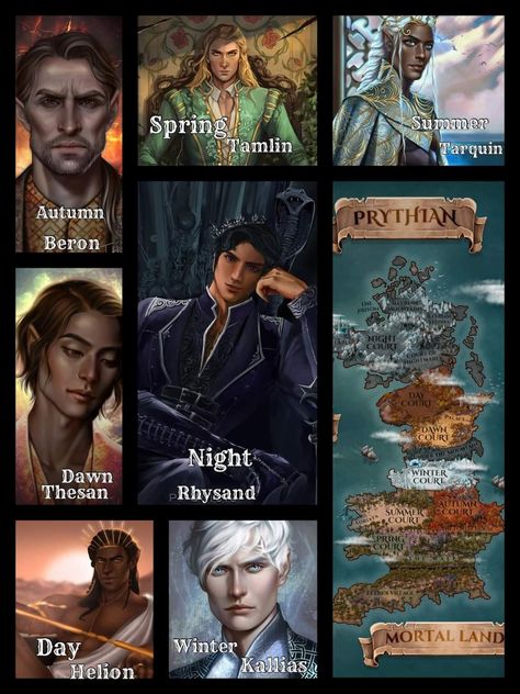 Court Of Wings And Ruin Fan Art, Acotar Relationships, All The High Lords From Acotar, High Lords Of Prythian Fanart, Map Of Prythian Acotar, Acotar Characters List, 7 High Lords Of Prythian, Drakon Acowar, Court Of Wings And Ruin