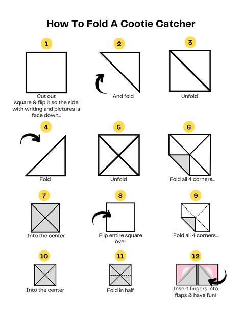 Give your Thanksgiving dinner guests a laugh! Our Thanksgiving Joke Teller is complete with a cootie catcher to bring the laughs. Instructions for folding your Joke Teller! Easy cheap fun! You will receive: 1 page Joke Teller / Cootie Catcher Instructions for folding your Joke Teller This is a digital product, nothing will be shipped. No refunds will be given due to the digital nature of this product. See the full refund policy Science Cootie Catcher, How To Make A Cootie Catcher Step By Step, Cootie Catcher Ideas For Adults, How To Make A Fourtion Teller Paper, How To Fold A Cootie Catcher, How To Fold A Fortune Teller, How To Make A Paper Fortune Teller, How To Make A Cootie Catcher, How To Make A Fortune Teller