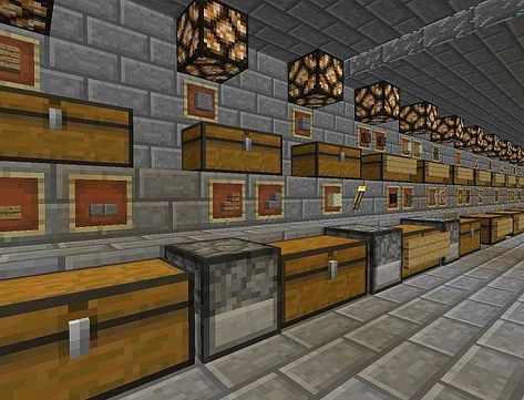 Minecraft Chest Organization, Minecraft Chest Room, Minecraft Chest, Minecraft Mobile, Minecraft Storage, Minecraft Underground, Minecraft Forge, Minecraft House Tutorials, Minecraft Construction