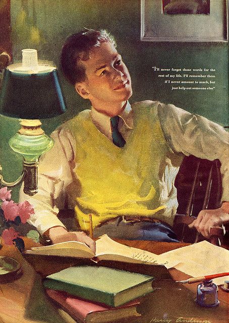 Harry Anderson Harry Anderson, Books And Art, People Reading, American Illustration, Pulp Art, Norman Rockwell, Vintage Life, Good Housekeeping, I Love Books