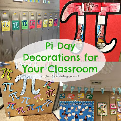 Pi Day Classroom Decorations Pi Activities, Holiday Math Activities, Math Competition, Math Pictures, Math Enrichment, Holiday Math, Pi Symbol, Teaching Mathematics, Spring Classroom