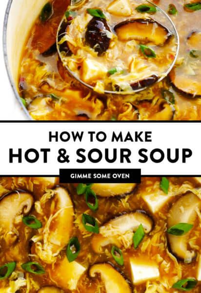 Hot N Sour Soup, Hot And Sour Soup Recipe, Sour Soup Recipe, Vegetarian Soup Recipes, Hot And Sour Soup, Spicy Soup, Sour Soup, Asian Soup, Soup Recipes Slow Cooker