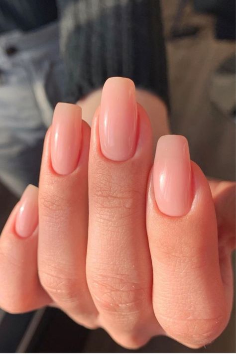 Top 10 Beautiful Ideas For Elegant Nude Nails To Wear All The Time Squoval Nails French, Elegant Nude Nails, Clip In Hair Extensions Styles, 22 Inch Hair, Squoval Acrylic Nails, Round Square Nails, 22 Inch Hair Extensions, Square Oval Nails, Nail Shapes Squoval