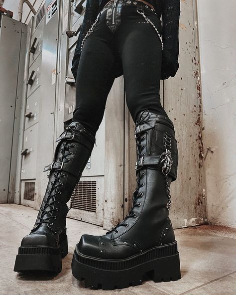 We heard world goth day 🌎🖤 was coming so we dropped some wrath in the form of Wrath-205 w/ built in cargo pocket ⛓️🔥⛓️. Available in US women’s 6-11 @ DemoniaCult.com 🖤💀. 📸: @demonia.shoes •••••••••••••••••••••••• #DemoniaCult #ShowYourDemonia #ShoeGameStrong #Since1999 ⛓️ ⛓️ ⛓️ ⛓️ ⛓️ ⛓️ ⛓️ ⛓️ #demoniashoes #demoniaboots #demonia #overthekneeboots #veganleather #fauxleather #goth #gothgoth #gothstyle #gothgirl #gothfashion #gothshoes #gothboots #fakeleather #goth #punk #deathrock #grunge #... World Goth Day, Hand Ornaments, Demonia Boots, Goth Shoes, Goth Boots, Demonia Shoes, Style Goals, Skull Hand, Goth Punk