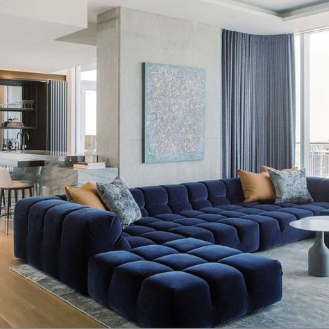 Living Room Sofa Design, Home Decor Quotes, Meeting Place, Cozy Room Decor, Blue Living Room, Decor Home Living Room, House Room, New Living Room, Ideas Aesthetic