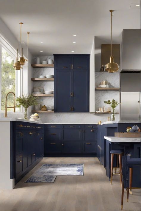 Discover how to incorporate the stunning depth of Hale Navy by Benjamin Moore into your kitchen design for a bold and timeless look in 2024. Explore now! #Ad #homedecor #homedesign #kitchen #Painthome interiorarchitecture best Wall Colors for kitchen Colors
Bright Room Colors
best colors combinations 
Home Remodeling
Modern Paint Colors
2024 Navy Kitchen Cabinets, Bright Room Colors, Benjamin Moore Kitchen, Navy Blue Kitchen Cabinets, Dark Blue Kitchens, Best Wall Colors, Navy Cabinets, Navy Blue Kitchen, Color Combinations Home