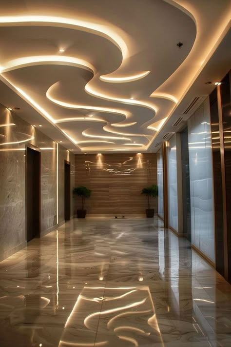 🏠This Style is Truly Exquisite Lobby False Ceiling Design, Contemporary Ceiling Design, Small Bathroom Styles, Ceiling Lighting Ideas, Ceiling Pop, Ceiling Design Ideas, Bungalow Style House Plans, Bungalow Style House, Ceiling Design Modern