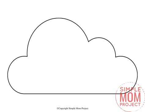 Click now and download this printable cut out cartoon cloud template. The blank design is perfect when making beautiful rainbows. Do you have a dream about making the perfect baby shower invitation? This free cloud template is the perfect printable design. Color it blue or leave it paper white. The choice is all yours! You can even teach your preschoolers the letter C with this simple cloud template! #cloudtemplate #Springtemplates #SimpleMomProject Printable Cloud Template, Simple Mom Project, Weather Song, Cloud Template, Copic Tutorials, Sun Crafts, Rainbow Drawing, Cloud Craft, Cloud Stencil