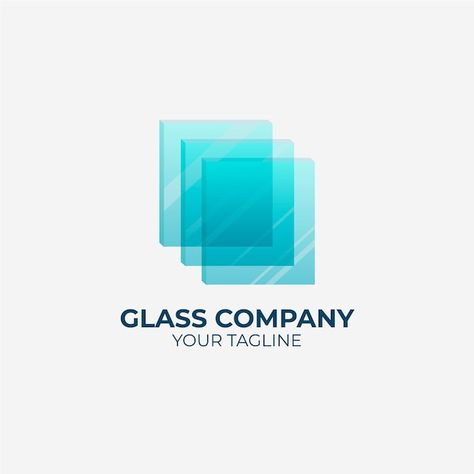 Flat design glass logo template Free Vec... | Free Vector #Freepik #freevector #glass-logo #flat-logo #logo-templates #business-logo Stained Glass Logo Design, Window Logo Design, Glass Logo Design, Glass Company Logo Design, 3d Glass Window Logo Mockup Background, Frosted Logo On Glass Door, Logo Color Schemes, Glass Logo, Window Company