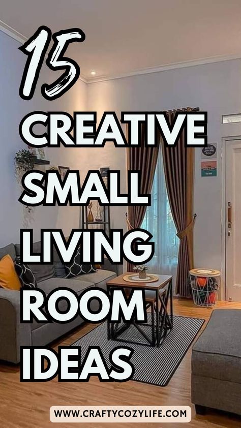 Whether you're dealing with a tiny apartment or a compact home, these 15 small living room ideas will help you create a stylish and functional space. Smart storage, layout tricks, and more! Compact Home, Creative Styling, Living Room Organization, Small Living Room Ideas, Tiny Space, Small Apartment Living, Tiny Apartment, Functional Space, Smart Storage