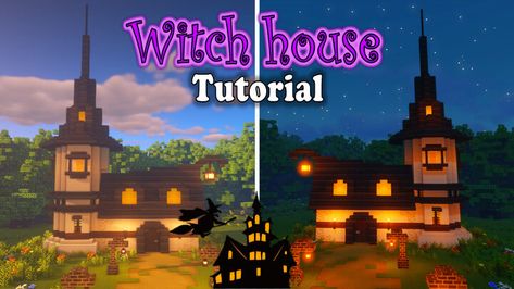 build witch house in minecraft Minecraft Map Witchy Minecraft, Minecraft Witch House, Minecraft Witch, Minecraft Cabin, Minecraft Halloween, Witchy Cottage, Cottage Core Minecraft House, Witch Hut, House In Minecraft