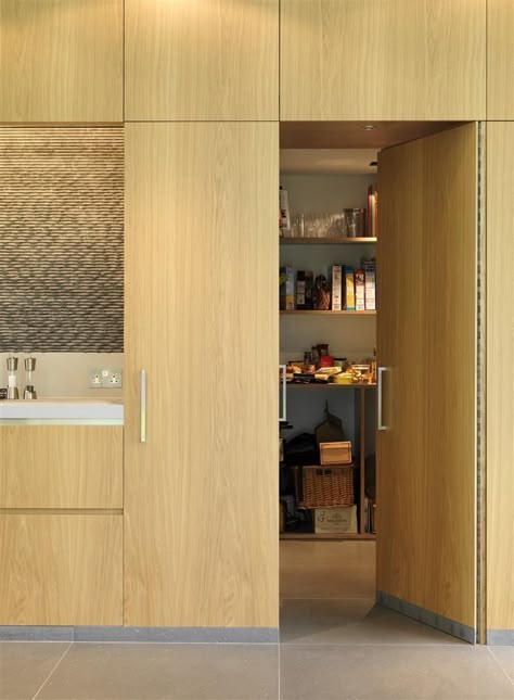 Secret Kitchen Door, Kitchen Secret Door, Pantry Hidden Door, Hidden Kitchen Door, Hidden Pantry Door In Kitchen, Kitchen Hidden Door, Clapham House, Hidden Door Design, Secret Pantry