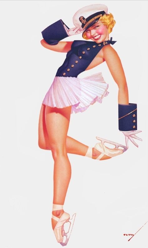 *Sailor* Pin Up Girl George Petty, Pin Up Pictures, Arte Pin Up, Petty Girl, Pin Up Illustration, Pin Up Vintage, Pin Up Poses, Pin Up Girl Vintage, Pinup Art