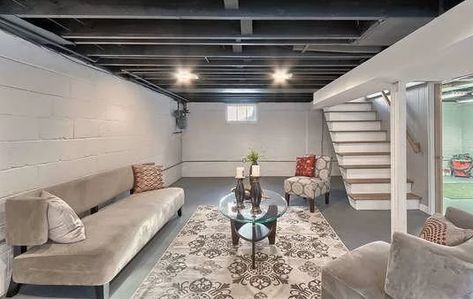 Basement On A Budget, Small Basement Remodel, Dream Basement, Basement Remodel Diy, Basement Playroom, Basement Inspiration, Basement Living Rooms, Diy Basement, Basement Stairs