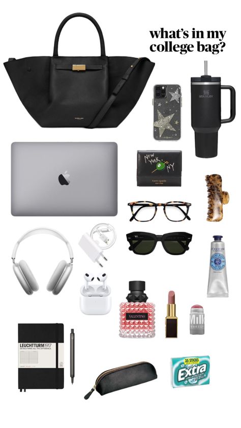 #college #whatsinmybag #university #school #schoolfit #schoolinspo #stanley #stanleycup #glasses #academicvalidation #study #studying #schoolmood #schoolmoodboard #vibes #beauty #outfitinspo #books University School, What In My Bag, School Fits, Essential Bag, Mood Boards, University, Books, Beauty