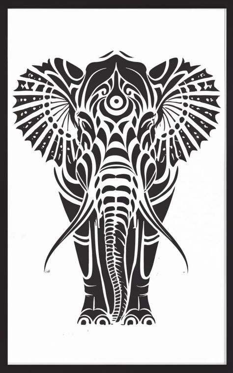 Helping people become more creative. Elephant Aesthetic, Elephant Stencil, Stencil Print, Stencil Printing, Elephant Tattoo, Tattoo Style Drawings, Poster Illustration, Elephant Art, Custom Tees