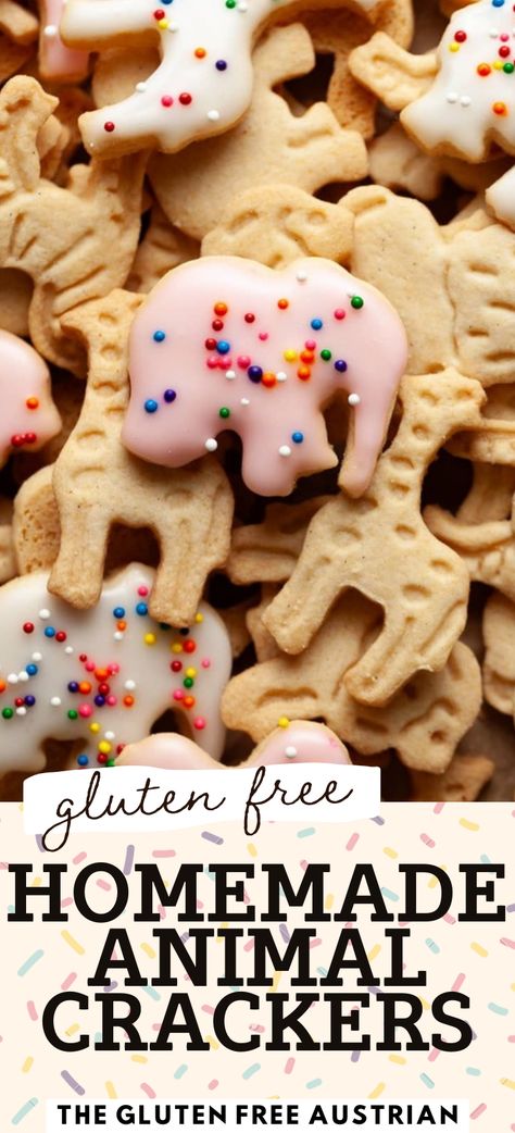 Homemade Gluten Free Animal Crackers are a delightful treat for kids and adults alike. Made with simple ingredients, you can create a batch of crispy, crunchy animal crackers in no time. Plus, they’re customizable—add your favorite flavors or dip them in icing for an extra treat! Ideal for parties, snacks, or just because. Homemade Gf Crackers, Gluten Free Toddler Snacks, Gluten Free Crackers Recipe, Gluten Free Ritz Crackers, Homemade Snacks For Adults, Animal Cracker Dip, Gluten Free Animal Crackers, Homemade Animal Crackers, Homemade Toddler Snacks