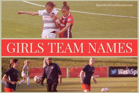 Good Team Names for Girls | Sports Feel Good Stories. #teamnames #strongwomen Beyonce 4, Crossfit Team Names, Best Team Names, Hockey Team Names, Softball Team Names, Girls Soccer Team, Football Team Names, Sole Sisters, Names For Girls