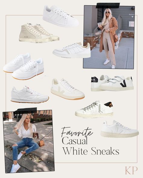 My Favorite Casual White Sneakers — Kathleen Post - The best adidas, reebok, veja and P448 casual white sneakers #sneakers #whitesneakers #style P448 Sneakers Outfit Women, P448 Sneakers Outfit, Reebok White Sneakers, Winter Wedding Attire, Kathleen Post, Casual White Sneakers, White Sneakers Outfit, Sneaker Outfits Women, Fall Transition Outfits