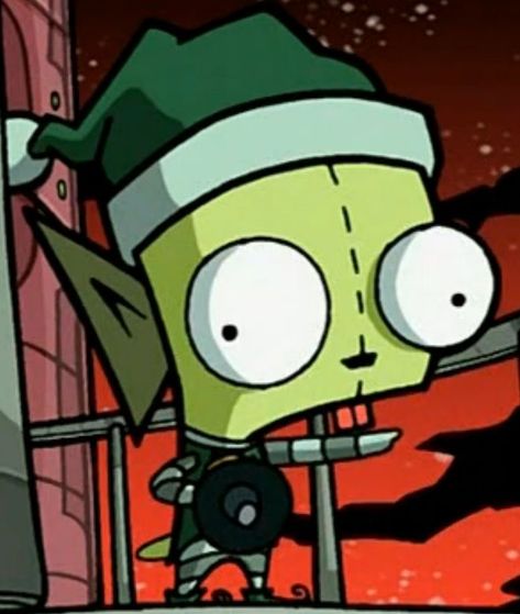 Emo Christmas Pfp, Invader Zim Christmas, Invaders Zim, Scene Pfp, Scene Icons, Aliens Guy, Jhonen Vasquez, Invader Zim Characters, Christmas Pfp