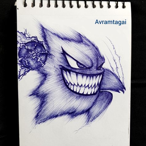 Ballpoint pen sketch of my favorite Ghost type pokemon:) https://ift.tt/2uG8o03 Check out Mystikz Gaming https://ift.tt/2tVNFmJ Gengar Fanart, Easy Pen Drawing, Ballpoint Pen Sketch, Mega Gengar, Ghost Type Pokemon, Cartoon Art Drawing, Ballpoint Pen Art, Pokemon Sketch, Ballpoint Pen Drawing