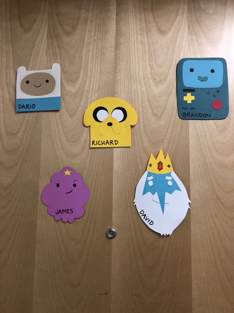 Adventure Time Classroom Theme, Adventure Time Door Decs, Adventure Time Bulletin Board, College Door Tags, Door Dec Ra, Door Dec Ideas, Adventure Time Birthday Party, Resident Assistant Door Decs, Residence Life Bulletin Boards