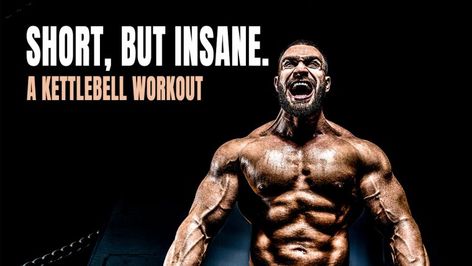 Short, But Insane. A kettlebell workout Kettlebell Workout For Men, Mens Cardio Workout, Kettle Bell Workout Men, 12 Week Workout Plan, Weight Training Schedule, Hiit Workouts For Men, Kettlebell Workout Routines, Kettlebell Challenge, Full Body Kettlebell Workout