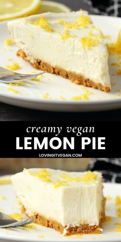 Vegan Lemon Pie, Vegan Lemon Desserts, Vegan Condensed Milk, Vegan Snack Recipes, Vegan Holiday Recipes, Vegan Baking Recipes, Vegan Holiday, Vegan Snack, Vegan Pie