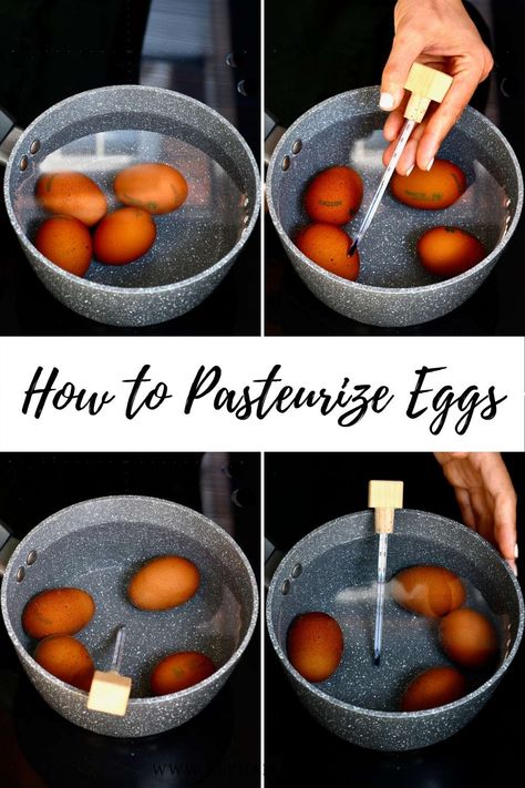 How to pasteurize eggs at home using one of three simple methods: stovetop, sous vide, or microwave (for egg yolks). Aip Paleo Recipes, Slab Pie, Kitchen Skills, Diy Pantry, Aip Recipes, Egg Yolks, Cold Remedies, Traditional Kitchen, Low Sugar