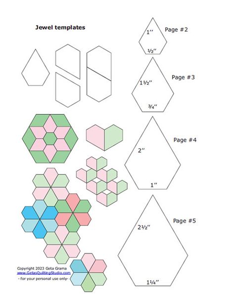 English Paper Piecing Blocks, Hexie Patterns English Paper Piecing, Epp Templates Printable, Jewel English Paper Piecing, Epp Quilt Patterns Paper Piecing, Epp Jewel Patterns, Free Printable Epp Templates, English Paper Piercing, Free Epp Patterns