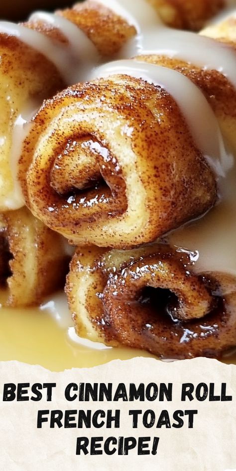 Enjoy the perfect combination of cinnamon rolls and French toast in one delicious dish. This easy recipe is a must-try for breakfast or brunch lovers. Indulge in soft, sweet, and cinnamon-spiced flavors that will become your new favorite treat! Cinnamon Roll French Toast Roll Ups, Crispy French Toast, French Toast Batter, Cinnamon Roll French, French Toast Roll Ups, Cinnamon Roll French Toast, French Toast Recipe, Sandwich Bread, Roll Ups