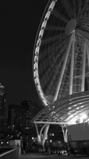 Black And White Gif, Ferris Wheels, Divergent Series, Wallpaper Animes, Allegiant, Aesthetic Gif, Night City, Night Aesthetic, Amusement Park