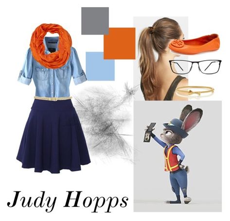 Judy Hopps (Zootopia) by tadashi-is-not-on-fire on Polyvore featuring polyvore, fashion, style, Chicnova Fashion, QNIGIRLS, Tory Burch, Kate Spade, AtStyle247, GlassesUSA, Lilly Pulitzer, France Luxe and clothing Zootopia Birthday, Disney Character Outfits, Zootopia Judy, Disneybound Outfits, Outfit Disney, Disney Dress Up, Birthday Party Outfit, Disney Themed Outfits, Inspired Clothes