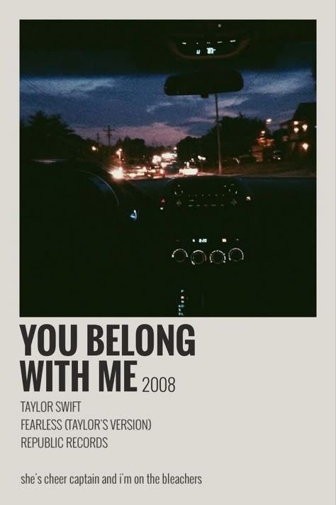 YOU BELONG WITH ME TRACK POLAROID TAYLOR SWIFT Taylor Polaroid, Polaroid Songs, Taylor Swift Song Posters, Taylor Swift Polaroid, Song Polaroid, Taylor Swift Polaroids, Song Cards, Taylor Swift Discography, Taylor Swift Playlist