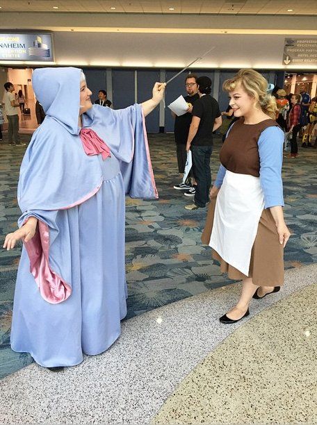 Best WonderCon Cosplay 2015 | POPSUGAR Tech Cinderella Godmother Costume, Disney Cosplay Diy, Cinderella Fairy Godmother Costume, Elaborate Outfits, Cinderella Diy, Godmother Costume, Fairy Godmother Costume, Cosplay Convention, Cinderella Cosplay